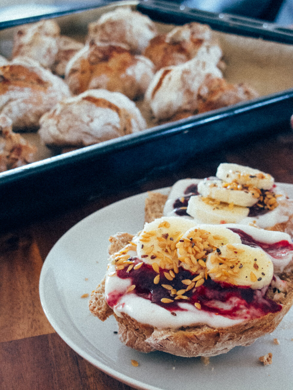 Knusprige vegane Vollkornbrötchen - Gold isst grün